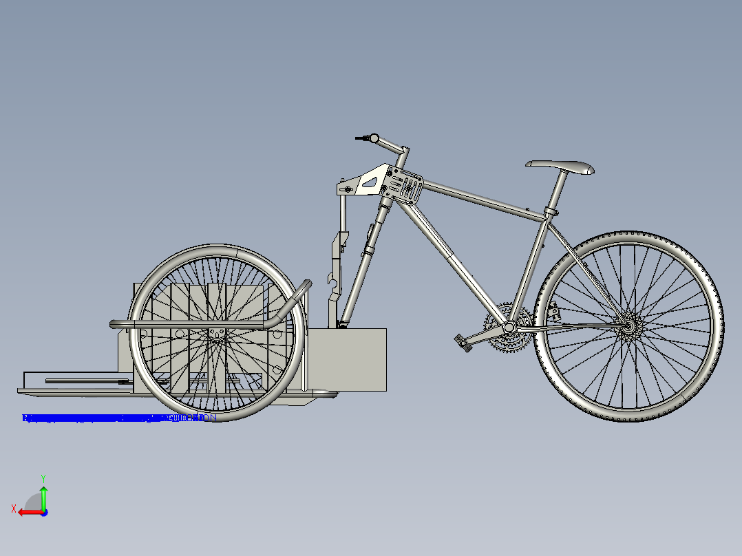 人力割草机后视图