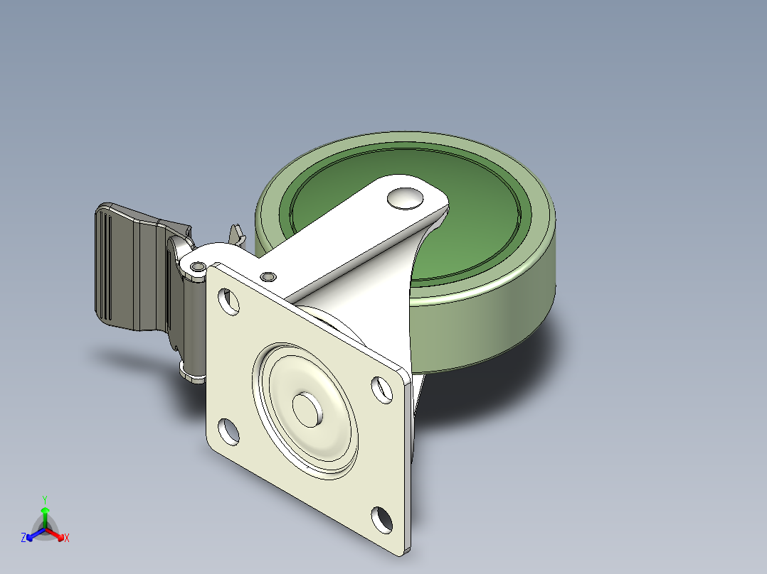 橡膠輪、導電輪(1100N、1200N)5536-3D多系列多零件图纸模型主视图