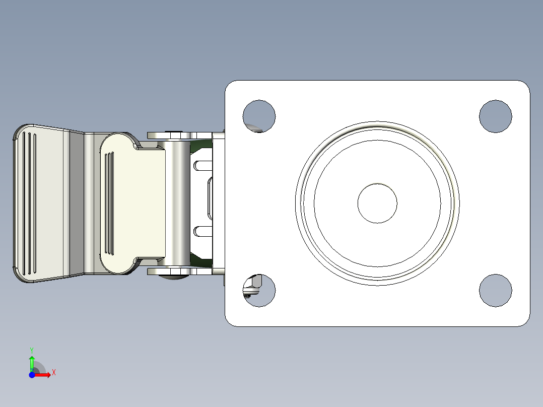橡膠輪、導電輪(1100N、1200N)5536-3D多系列多零件图纸模型前视图