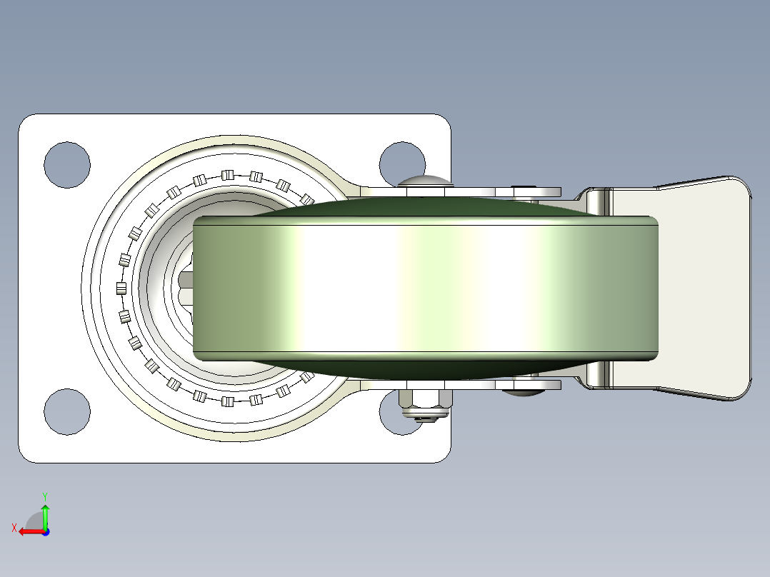 橡膠輪、導電輪(1100N、1200N)5536-3D多系列多零件图纸模型后视图