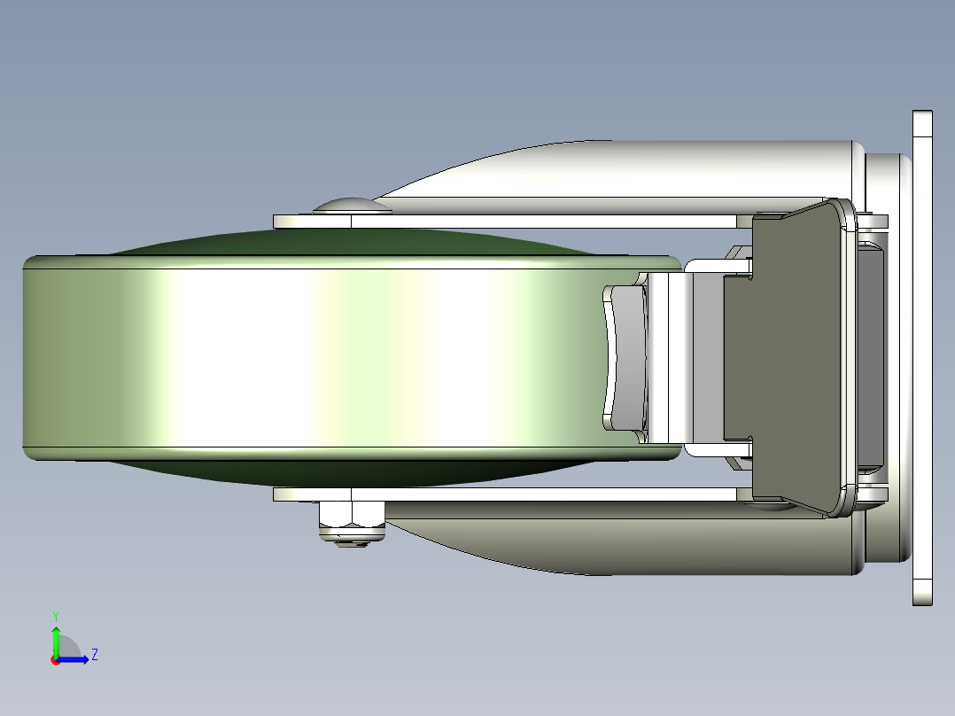 橡膠輪、導電輪(1100N、1200N)5536-3D多系列多零件图纸模型左视图