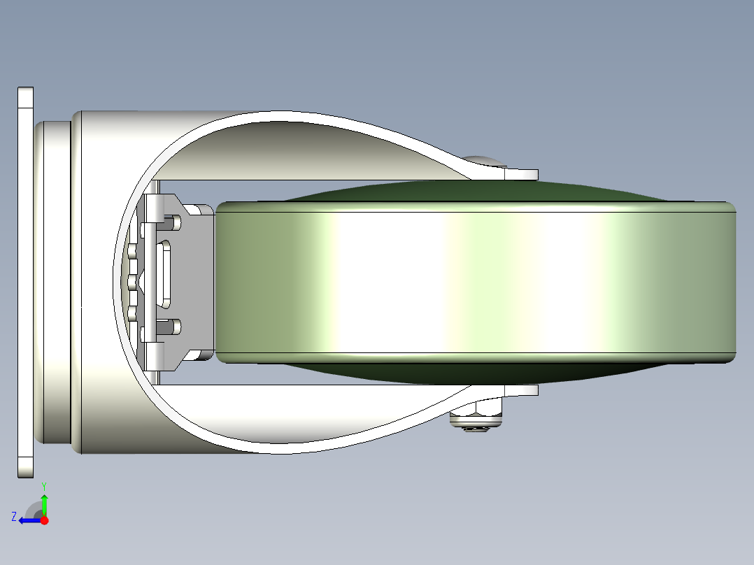 橡膠輪、導電輪(1100N、1200N)5536-3D多系列多零件图纸模型右视图