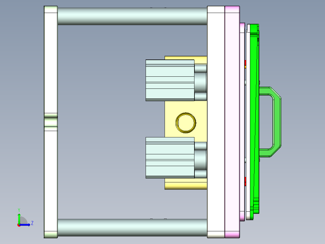 AAPBO-TRIM-CNC1笔记本CNC工装夹具三维模型-0106左视图