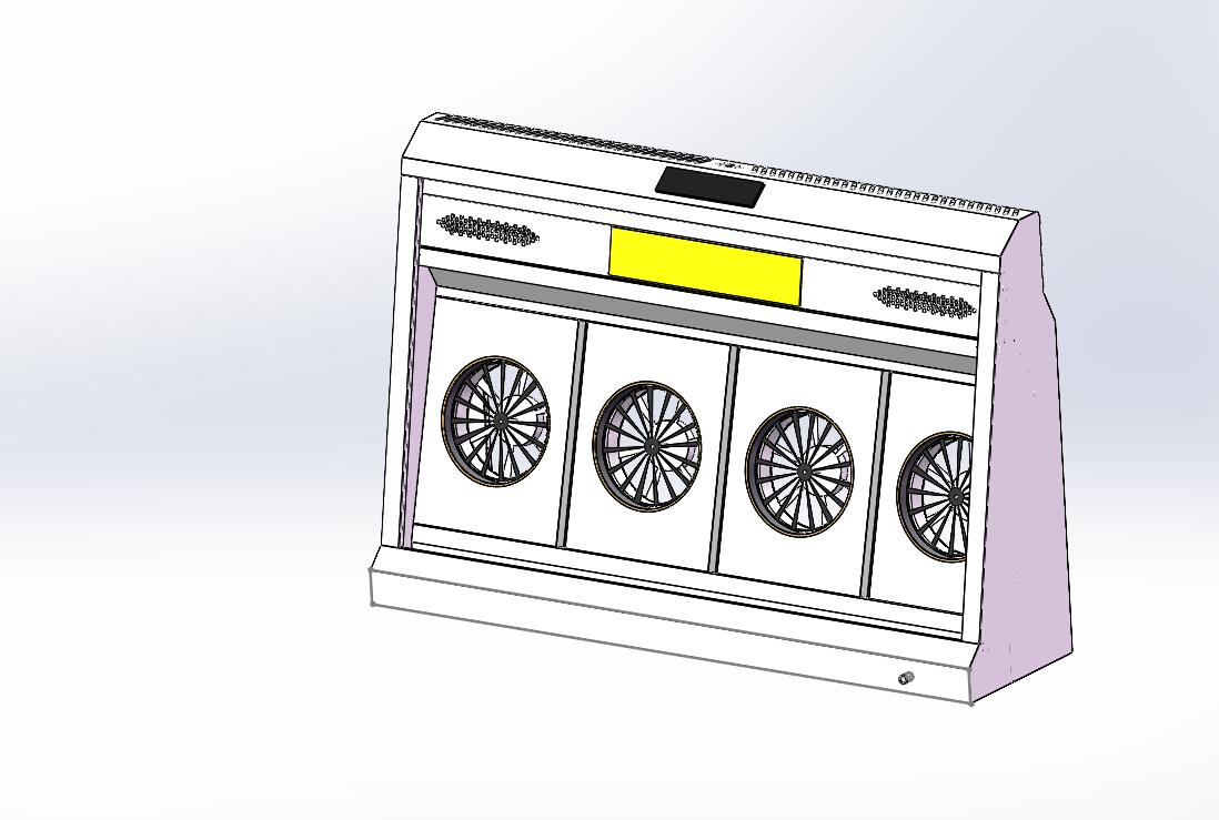 静电一体机烟罩--三代机（sw21可编辑+cad）