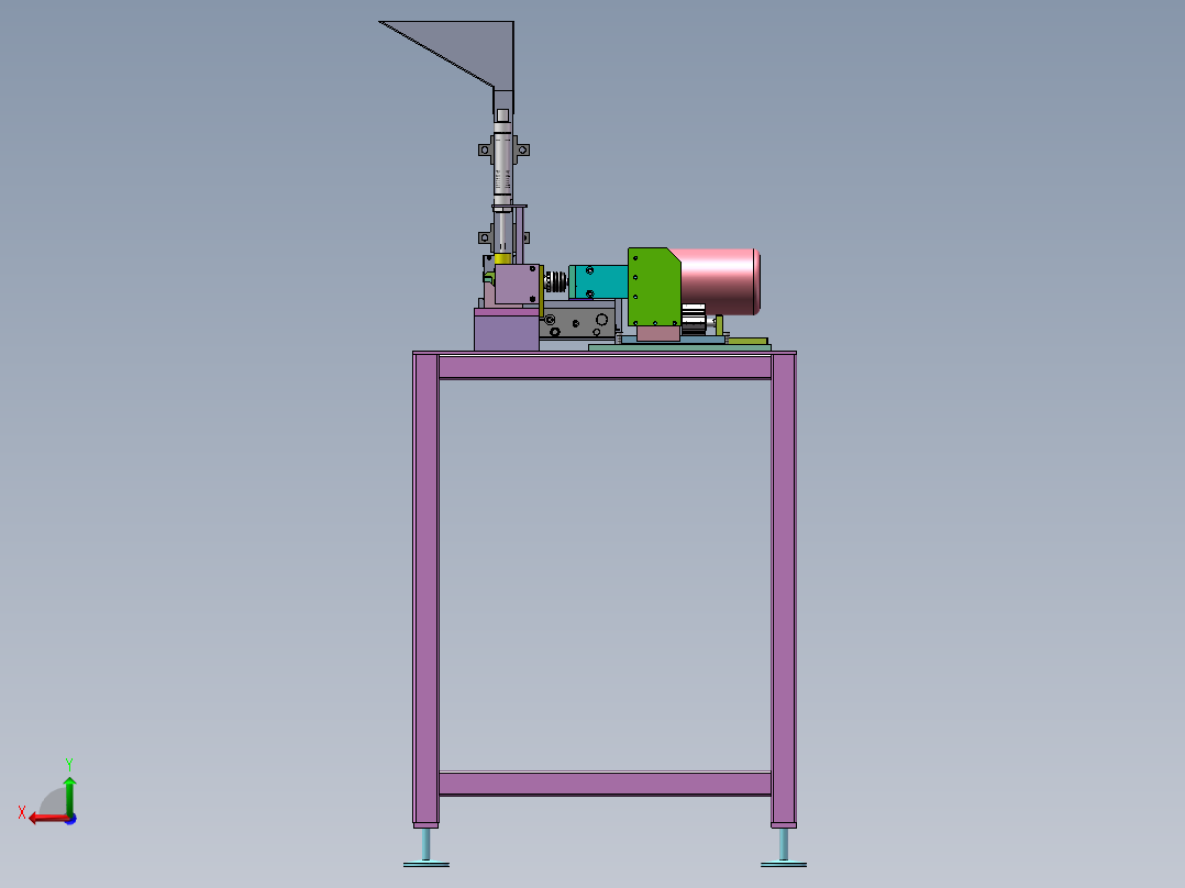 钢管钻孔机sw18可编辑后视图