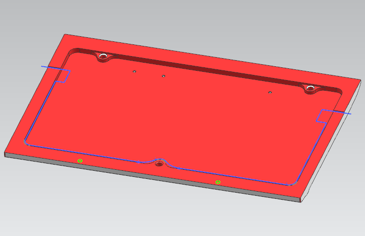 全铣件笔记本D壳粗铣内腔带程序模型