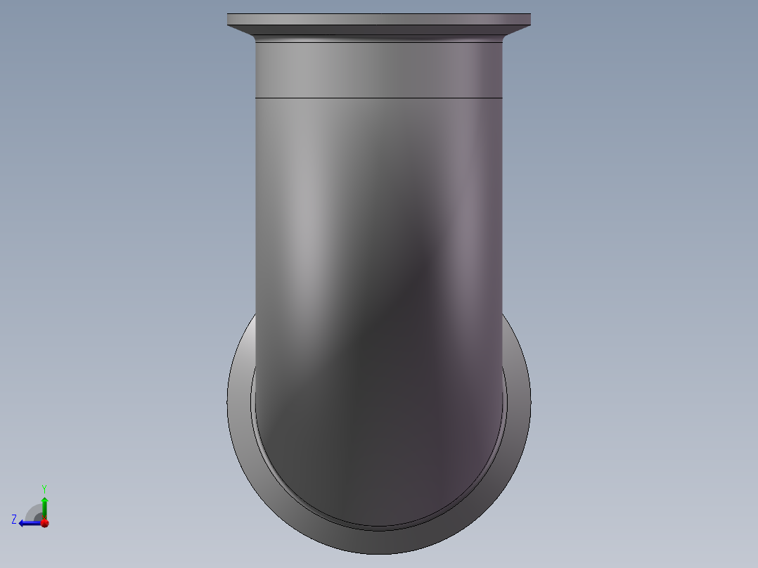 快装90°弯头(多种规格）右视图