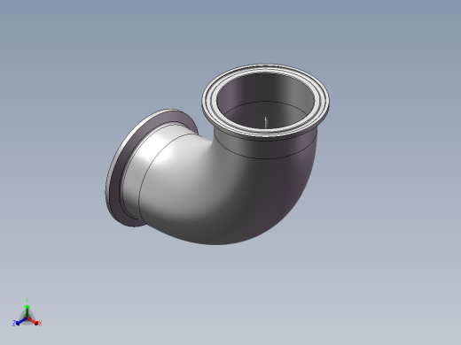 快装90°弯头(多种规格）正等轴测缩略图