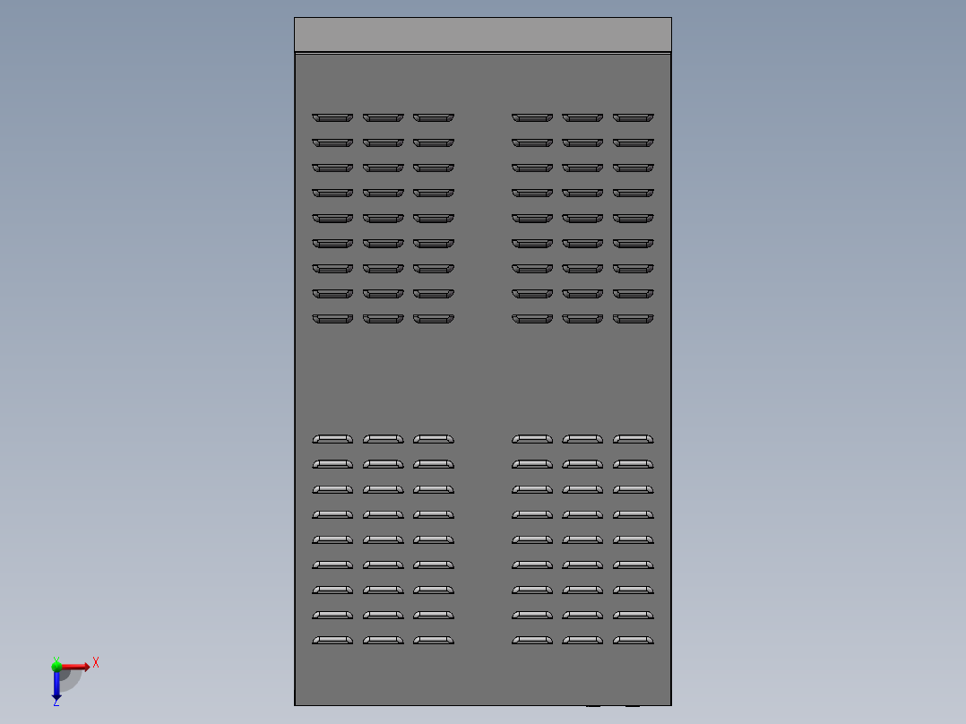 电控柜、冷干机机柜俯视图