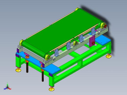 可调整工皮带输送线设计
