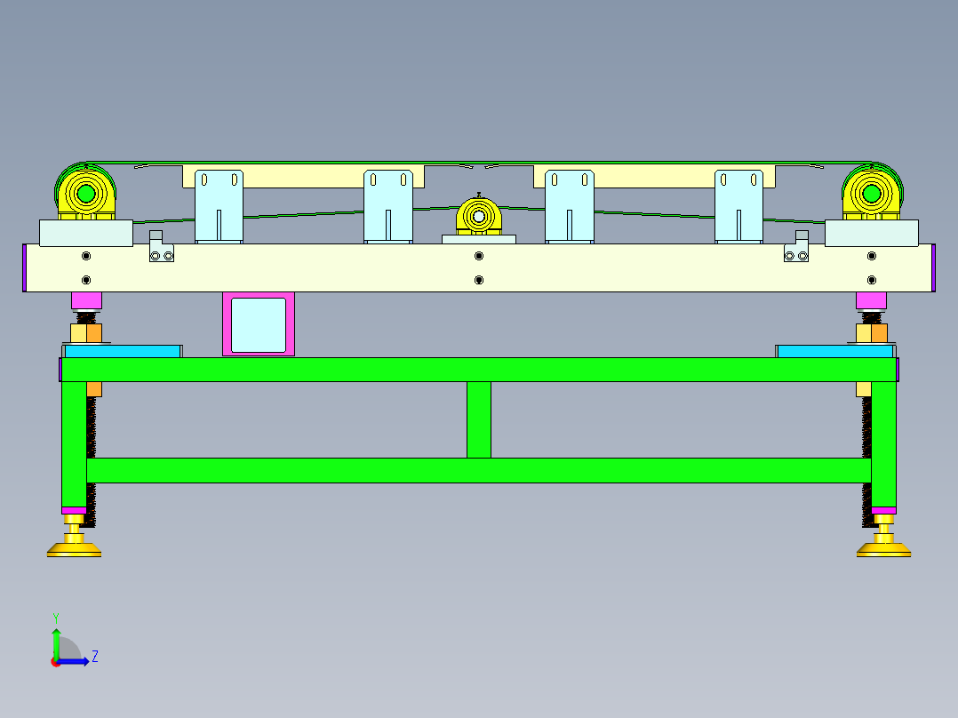 可调整工皮带输送线设计左视图