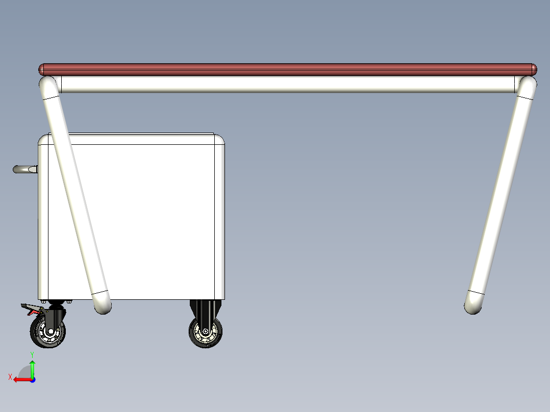 B2004674-工作台和小型工具柜后视图