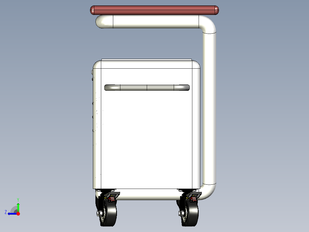 B2004674-工作台和小型工具柜右视图