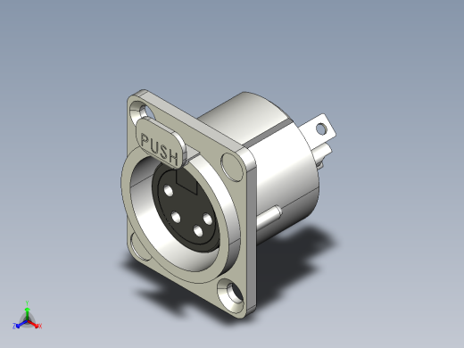 A2004904-Neutrik 4针XLR面板安装母连接器