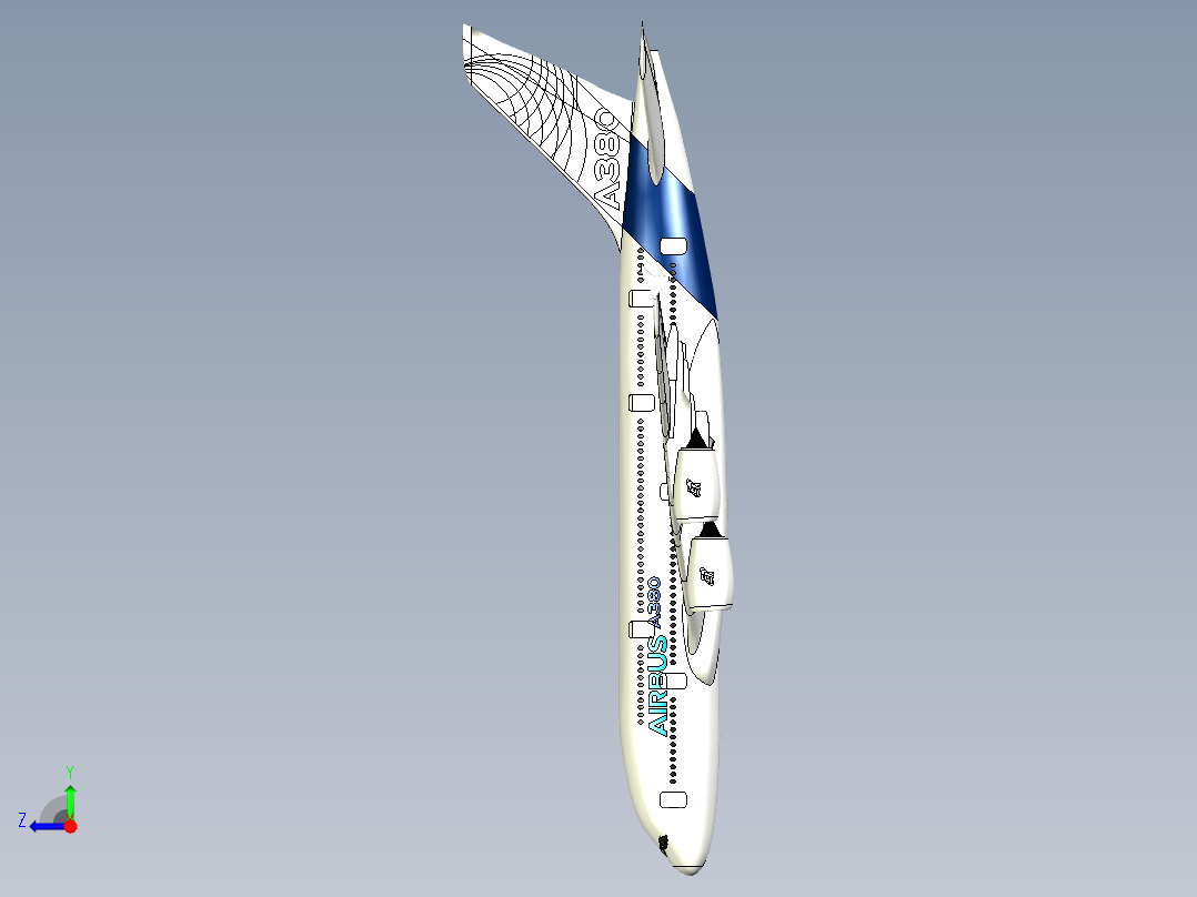 A2004162-空客A380俯视图