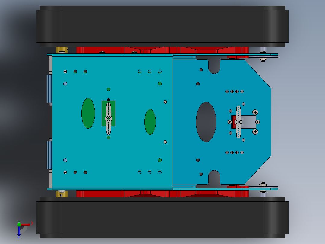 AGV小车、AGV(202)俯视图