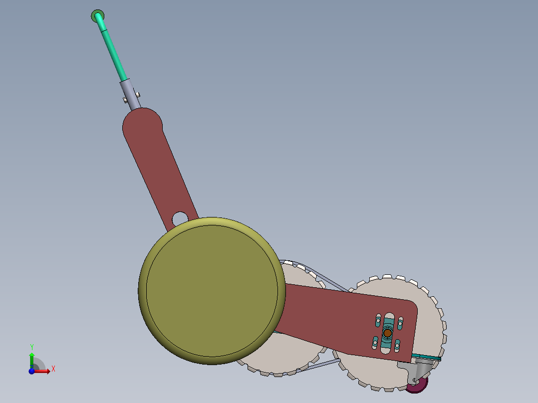 环保型剪草机（sw16可编辑+cad+说明书）前视图
