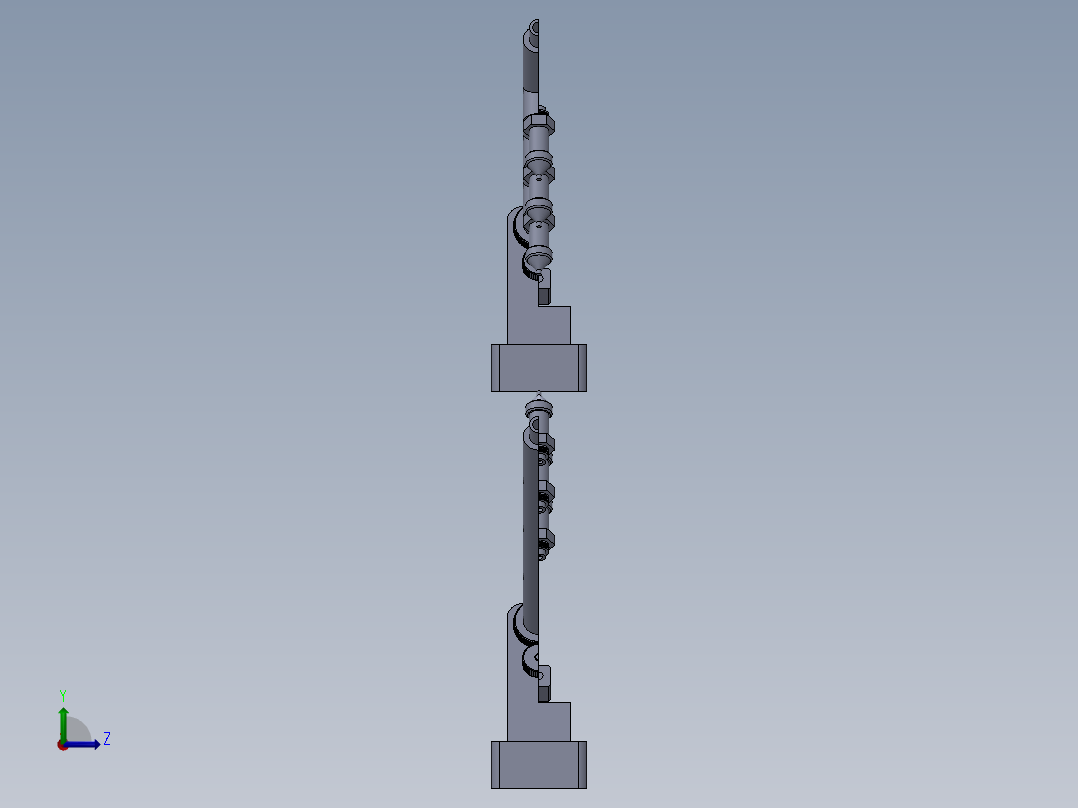 分液式水质检测组排左视图