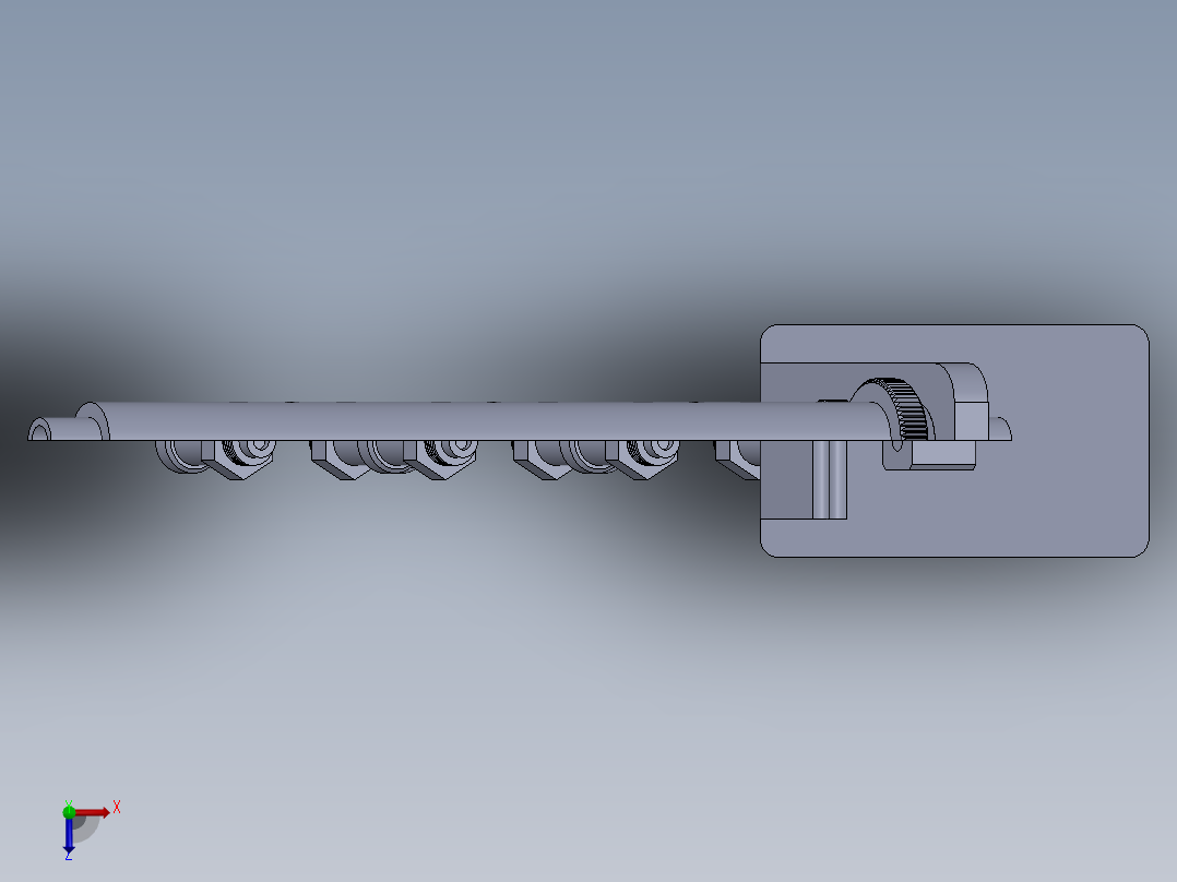 分液式水质检测组排俯视图