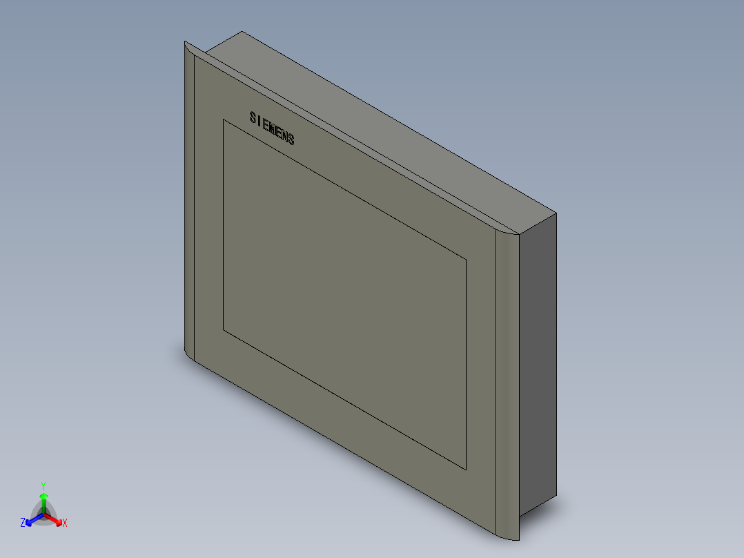 000西门子10英寸操作面板-TLZC-y正等轴测图