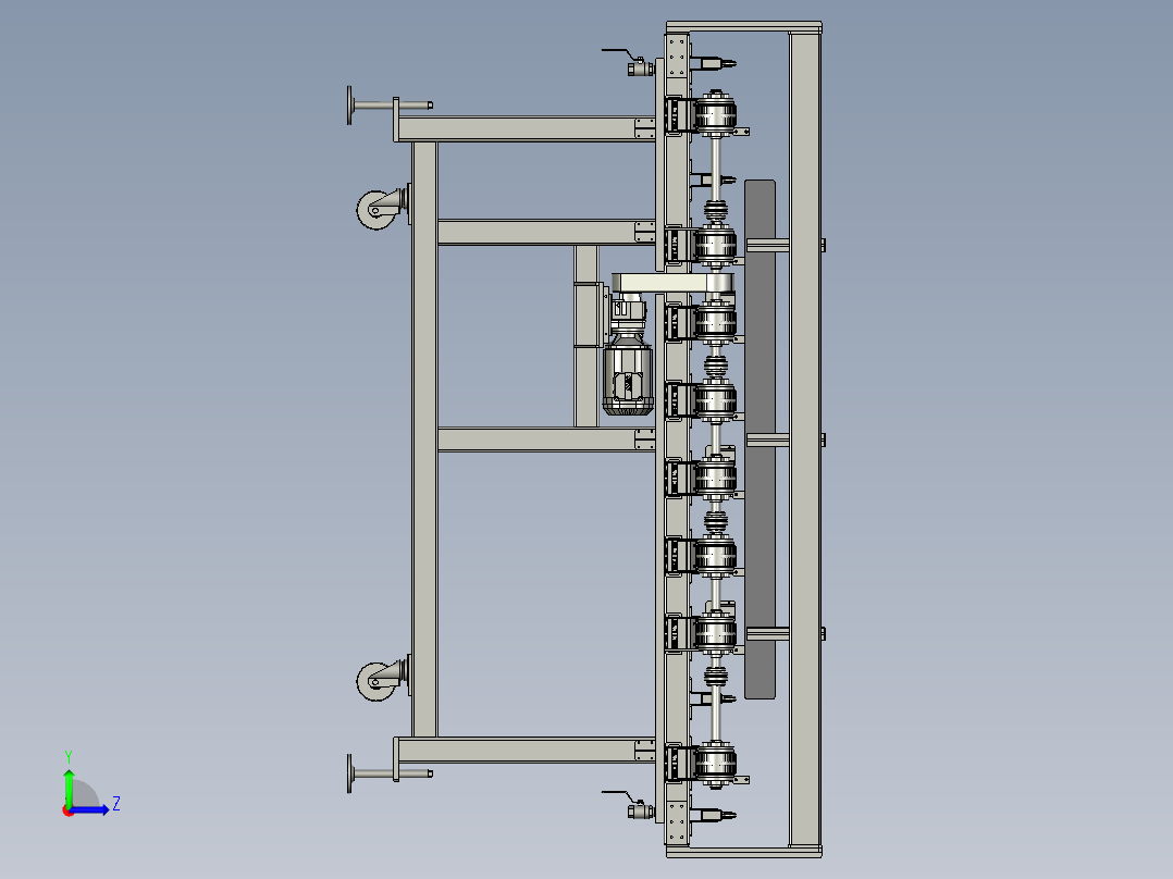 聚氨酯同步带生产设备左视图