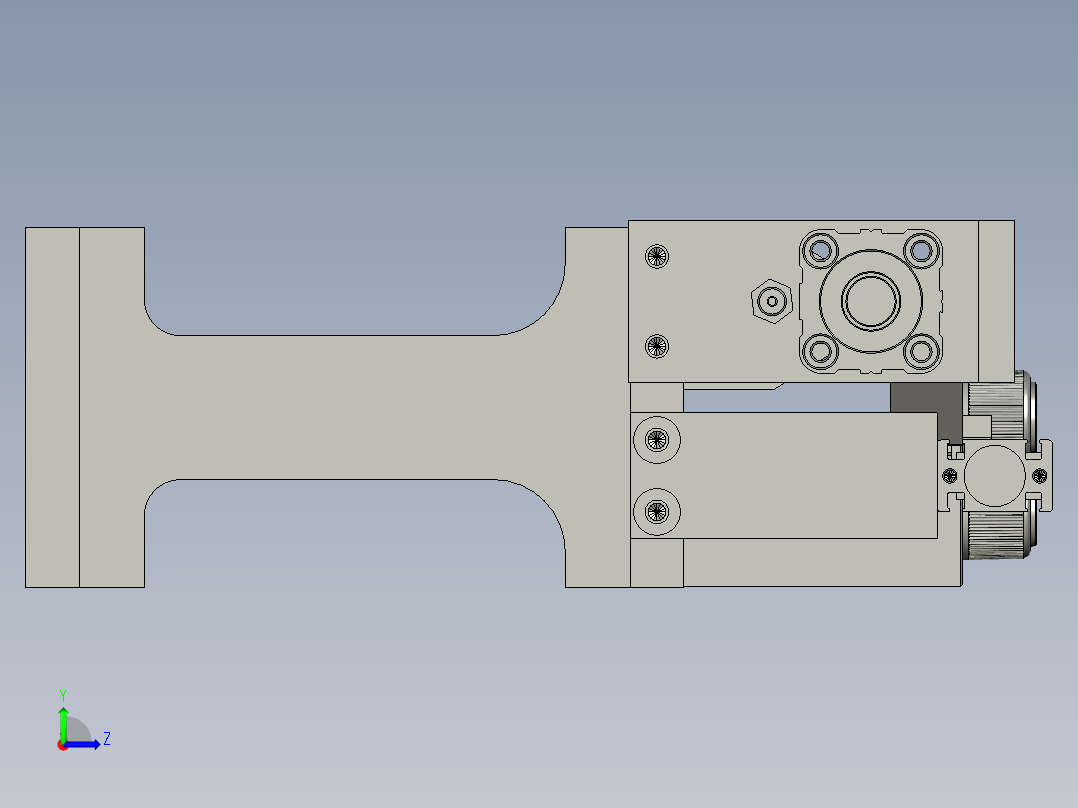 HG004--01-0旋转取料装置组件左视图