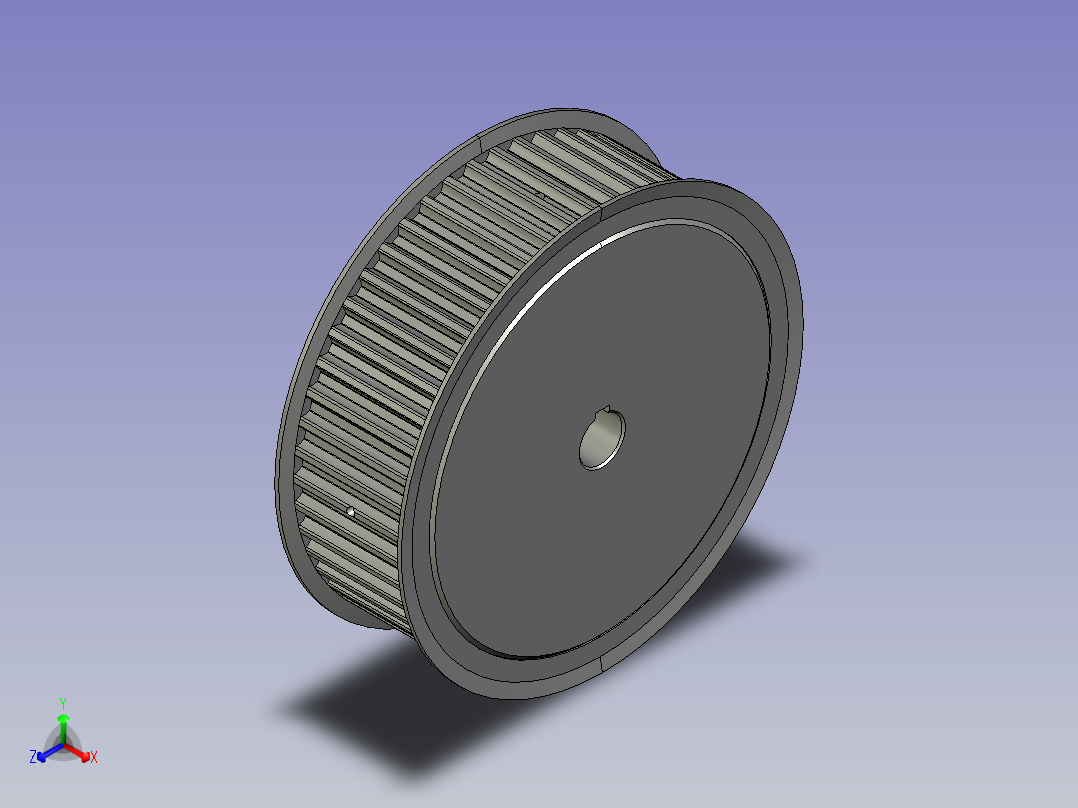 S14M型A形圆孔同步带轮TPC50S14M600-A-H40主视图