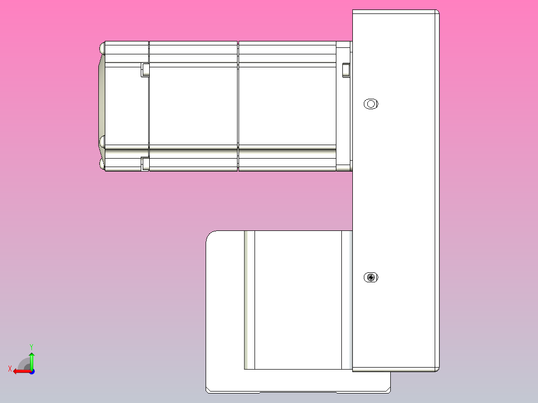 皮带直线轴半封闭可选导轨TPA-HNB-85D-90-L450-RU-C-P20-N3后视图