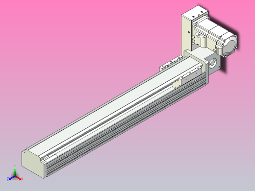皮带直线轴半封闭可选导轨TPA-HNB-85D-90-L450-RU-C-P20-N3正等轴测缩略图