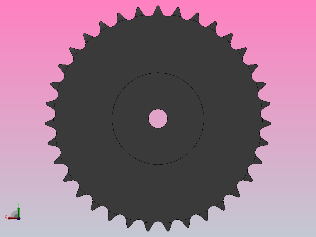 直孔链轮16B型_35-16B-1前视图