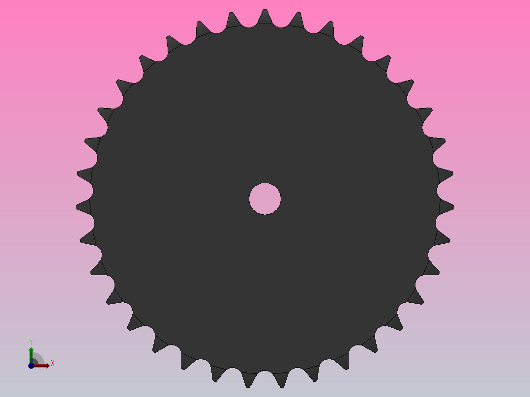 直孔链轮16B型_35-16B-1后视图