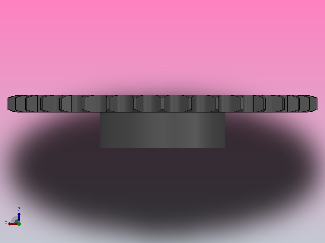 直孔链轮16B型_35-16B-1俯视图