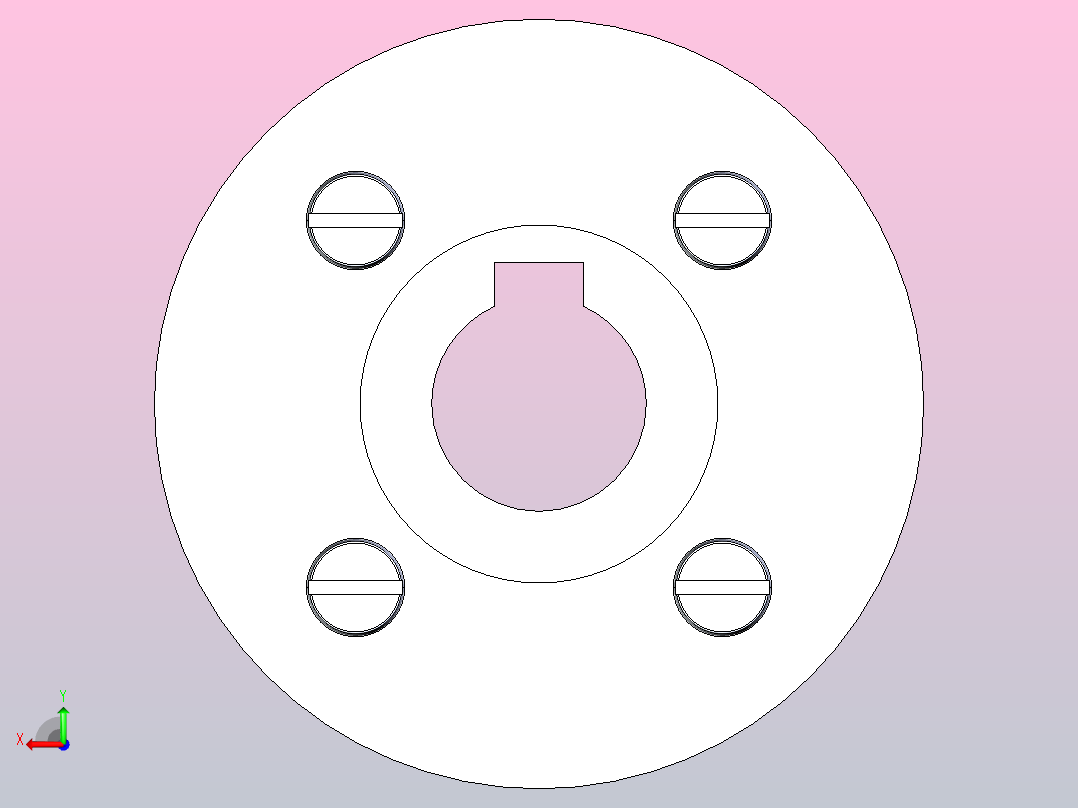 正时皮带轮_26齿_ 5米齿距后视图