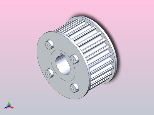正时皮带轮_26齿_ 5米齿距正等轴测缩略图