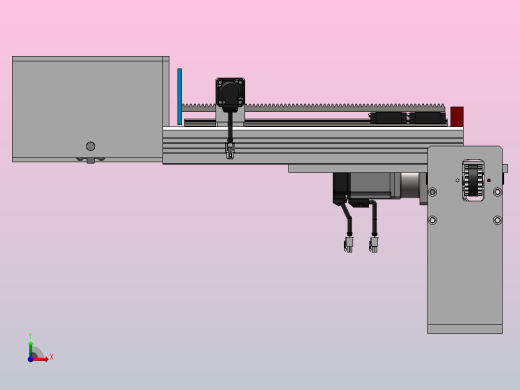 骨类夹持机械手三维SW+二维CAD前视缩略图