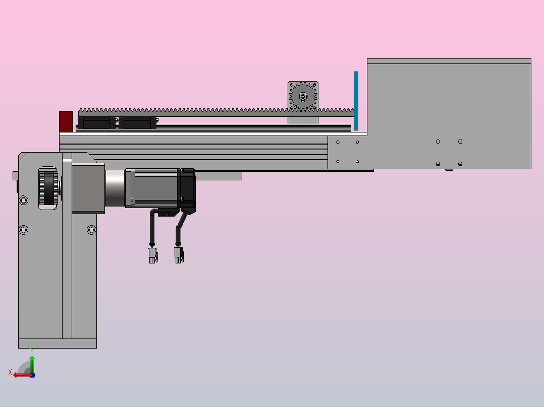 骨类夹持机械手三维SW+二维CAD后视图