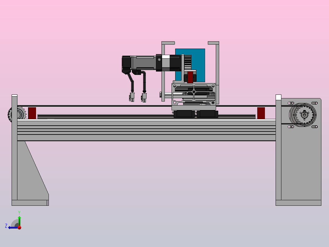 骨类夹持机械手三维SW+二维CAD右视图
