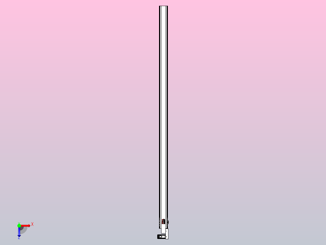 皮带直线轴半封闭可选导轨TPA-HNB-120D-110-L2950-MR-Y-P40-N3俯视图