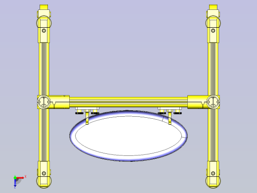 一款塑料袋开闭底座3D图纸俯视缩略图
