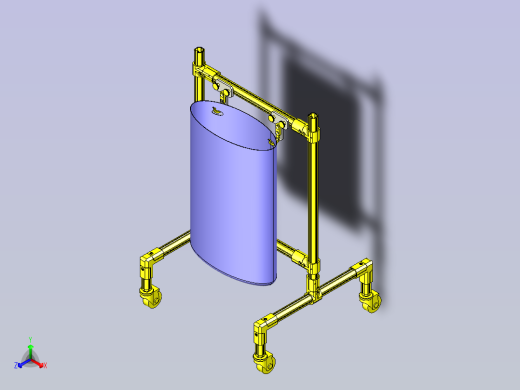 一款塑料袋开闭底座3D图纸正等轴测缩略图