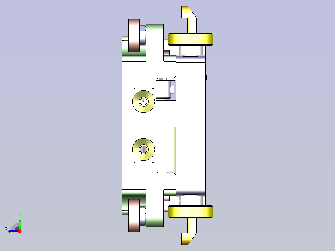 微型AGV小车3D图纸模型右视图
