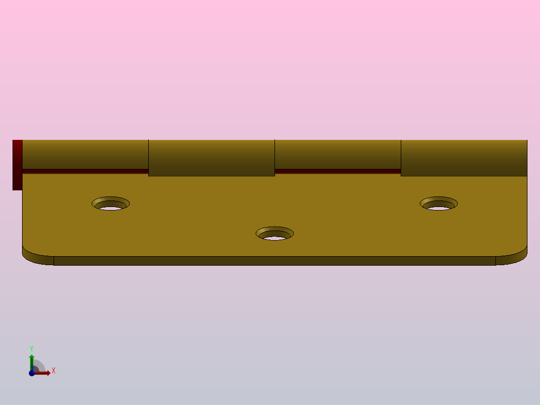 Solidworks中铰链的设计与装配前视图