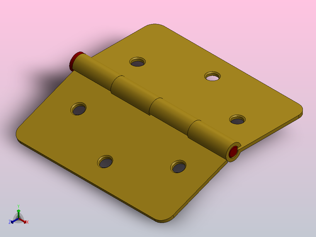 Solidworks中铰链的设计与装配正等轴测图