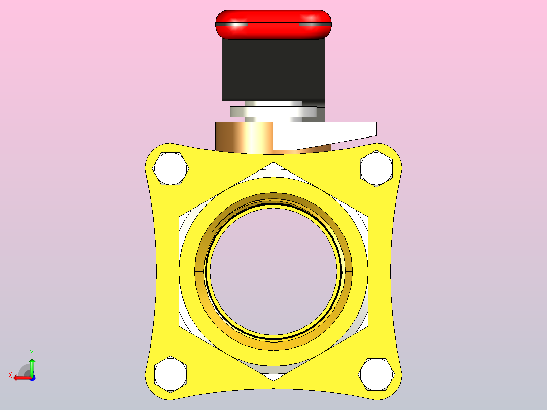开关阀2 1-2 NPT后视图
