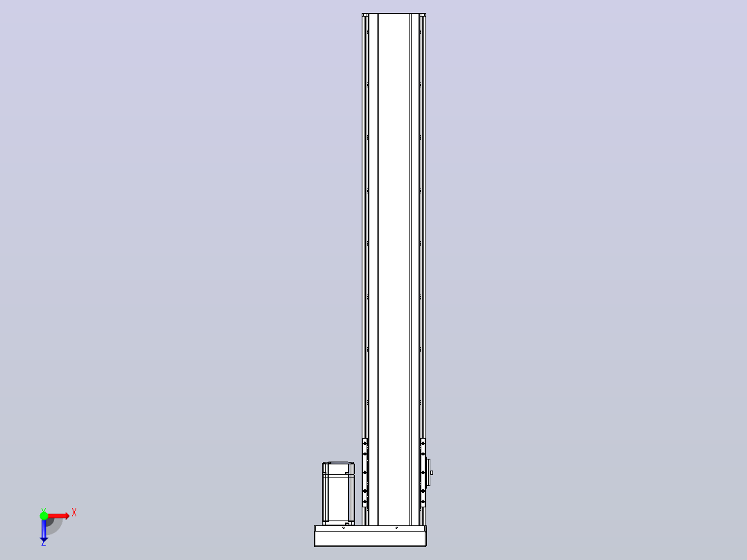 日规模组半封闭丝杆TPA-HNR-120D-1610C-L750-ML-C-P40-N3俯视图