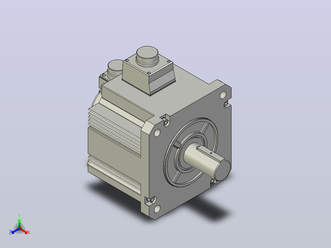 松下伺服电机 MATSUSHITA_MGMF442L1G6主视图