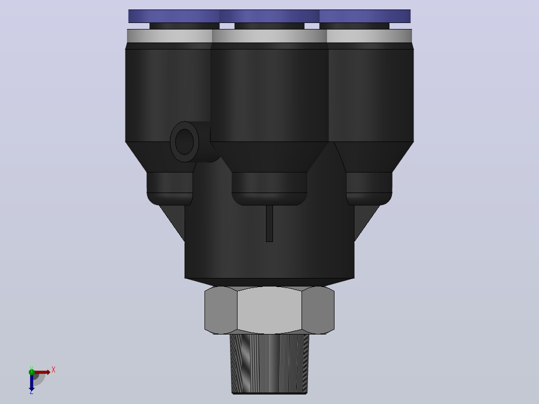 PXT Y型螺纹五通_PXT08-01俯视图