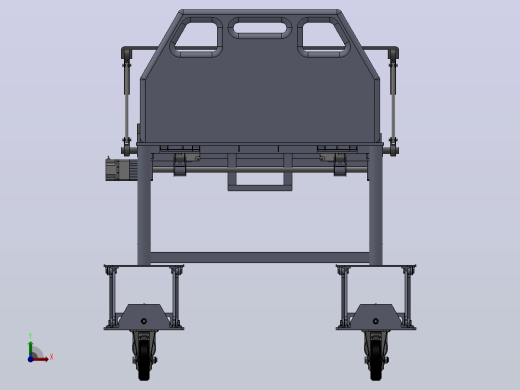 多功能护理床三维SW+二维CAD前视缩略图