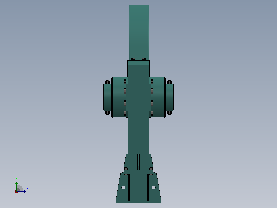 胀套连接液压盘式制动系统_HKPZ2000F100×2-Ⅱ-NH左视图