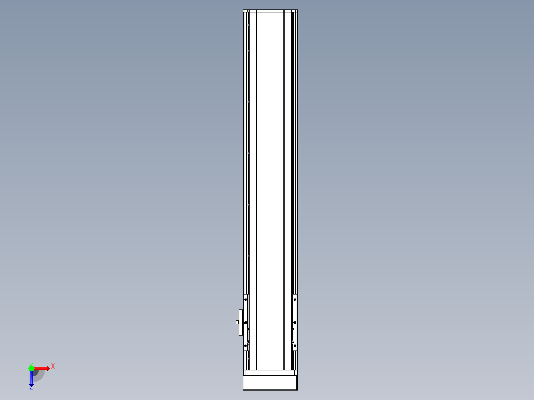 日规模组半封闭丝杆TPA-HNR-105D-1610C-L500-MP-Y-P40-N3俯视图